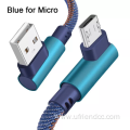 Fast Charging Durable Braided 90Degree USB Data Cable